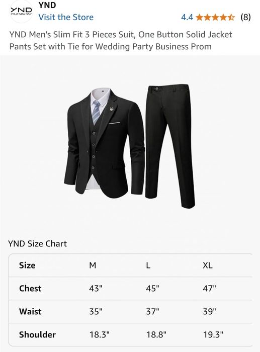 Мъжки костюм размер L