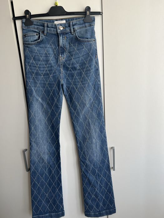 Дамски блестящи дънки Zara