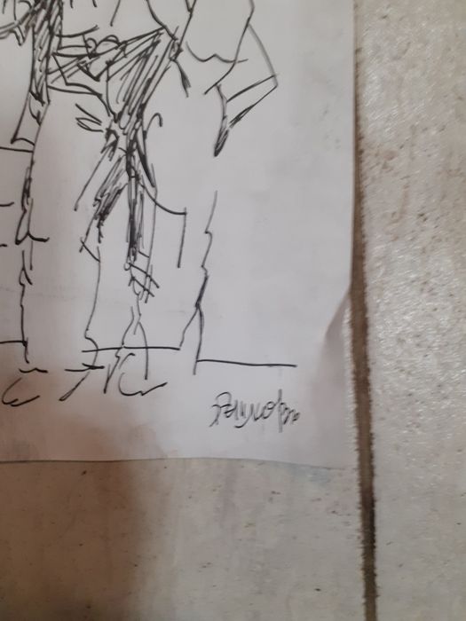 Стари рисунки подписани Илия Бешков,карикатура,стара картина,рисунка