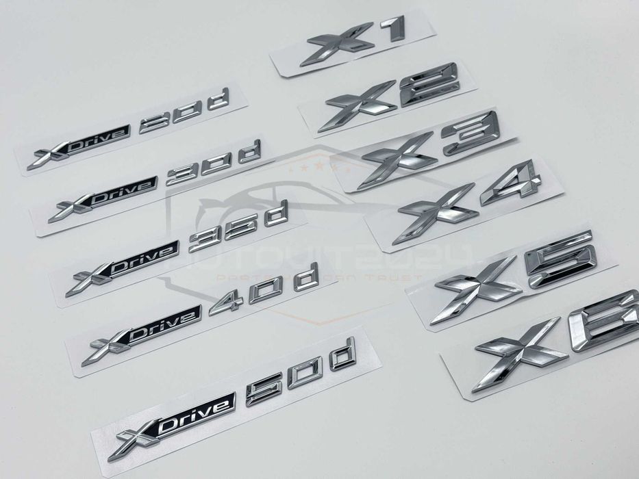 БМВ емблема бадж XDrive 20d 30d 35d 40d 50d X1 X2 X3 X4 X5 X6 надписи