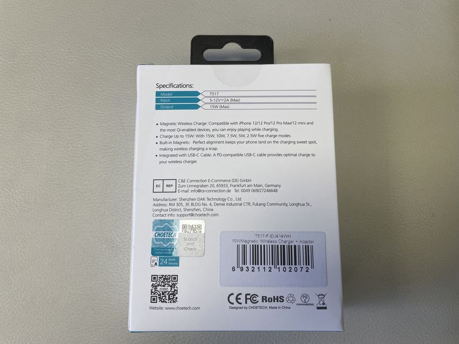 Choetech MagLeap Magnetic Wireless Charger-безжично зарядно