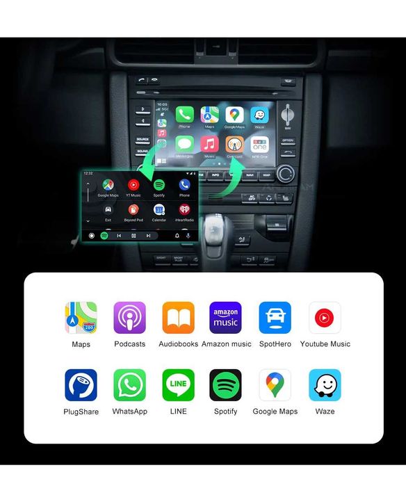 Porsche PCM 3.0/4.0 SYSTEM Безжичен Apple Carplay Android Auto MMI BOX