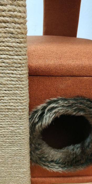 Нови 90см сглобени Котешки катерушки с къщичка – производител ОБЛЕН