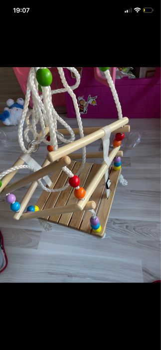 Leagan baby nou de lemn colorat