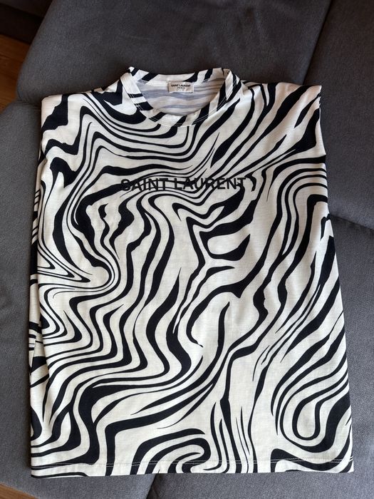 Тениска Saint Lurent/ Потник Balmain / Латексов панталон We11done