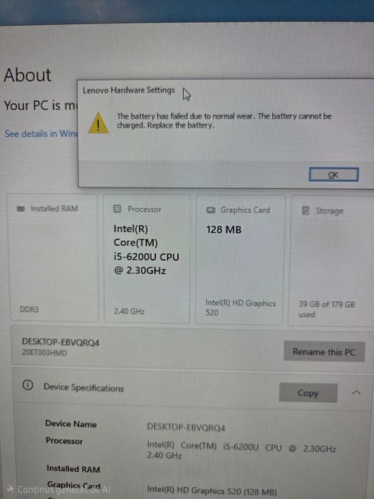 LENOVO  I5 6200U