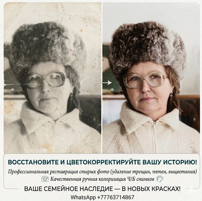 Рестоврация и колоризация старых фото
