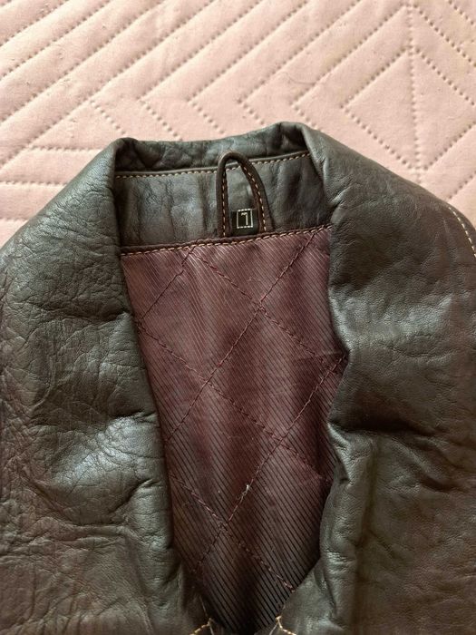 Яке от естествена телешка кожа