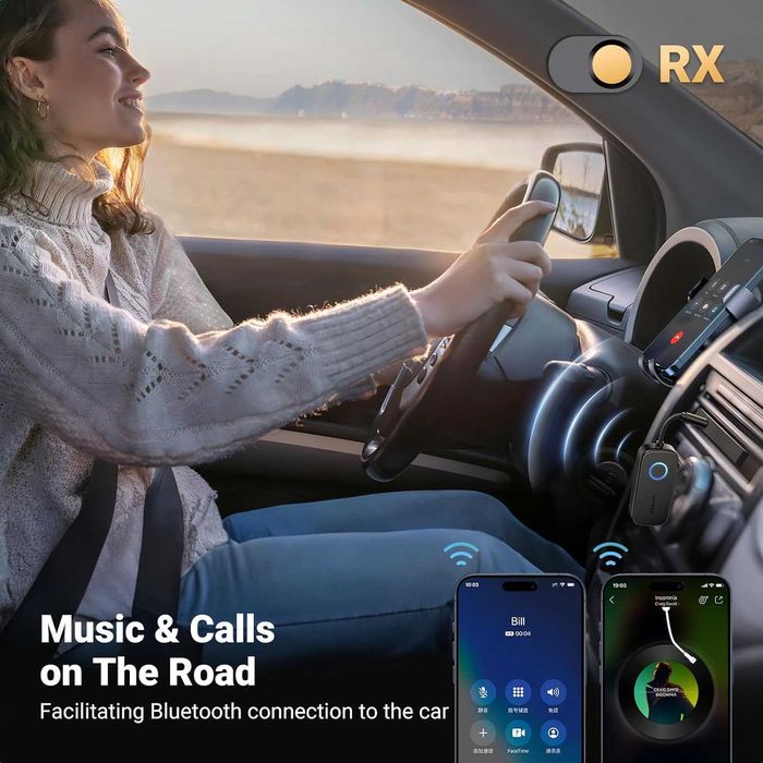 UGREEN CM672 Bluetooth трансмитер-приемник/предавател с 3.5mm AUX свързване