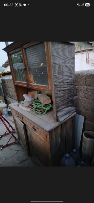 Шкаф кухонный советский деревянный