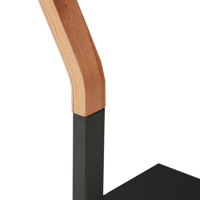 Модерна закачалка за кърпи в цвят сиво/естествено дърво