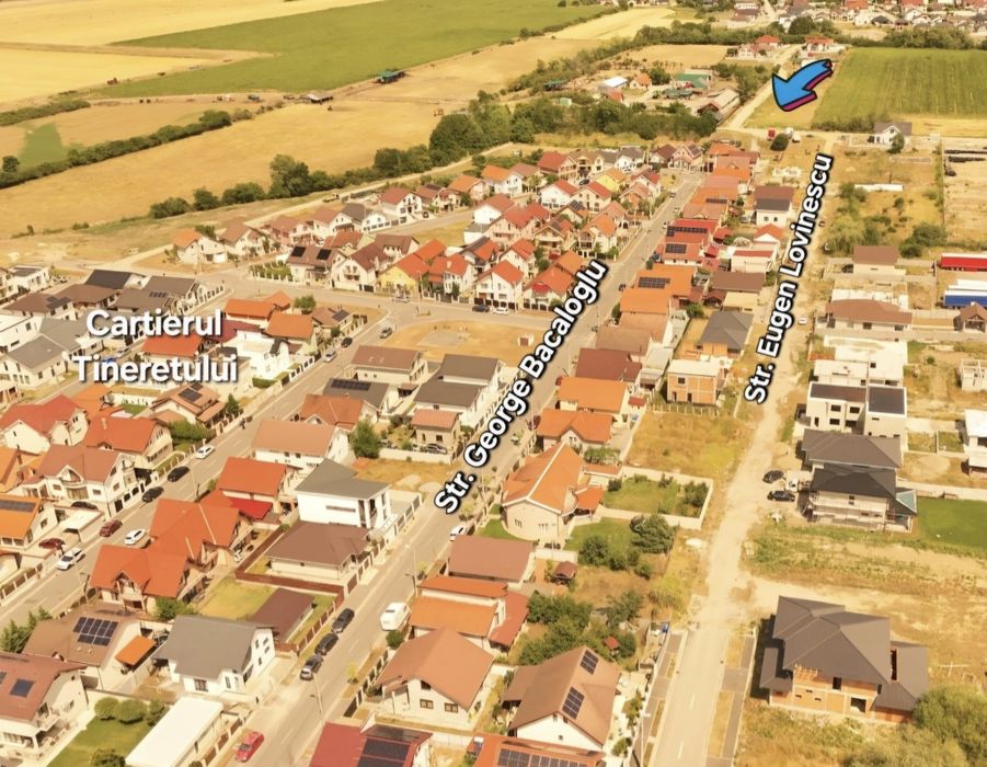 Teren intravilan Oradea 425mp 17,5m front stradal Toate Utilitățile