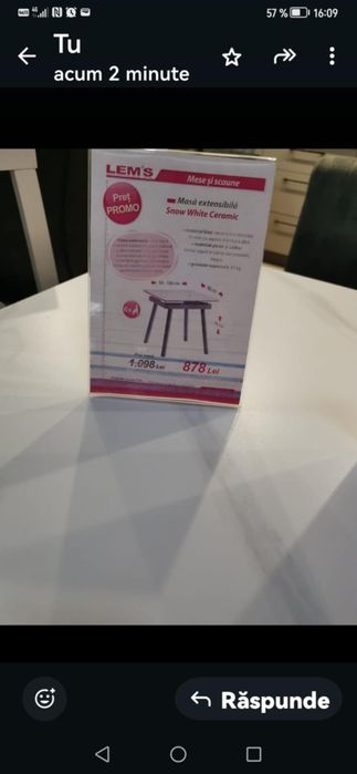 Masa Extensibila  SNOW WHITE CERAMIC