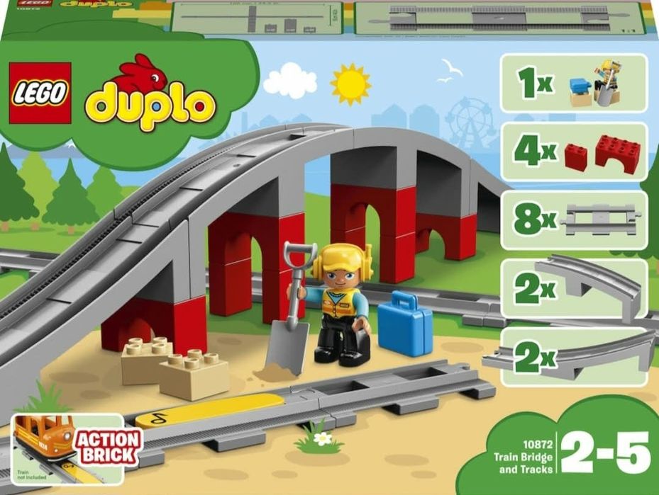 Vând lego duplo set de sine și poduri