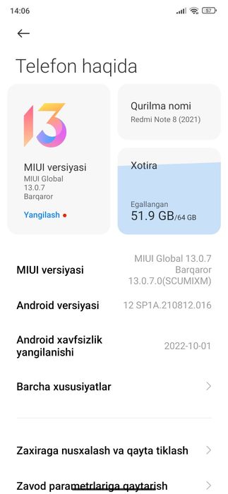 Redmi note 8 64 gb