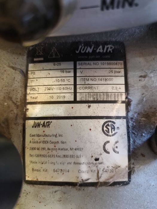 Compresor Jun Air medical  16 BAR America