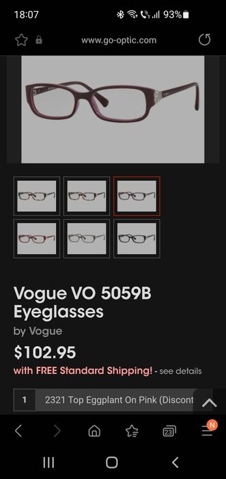 Rame ochelari vedere Vogue VO2502 originali dama