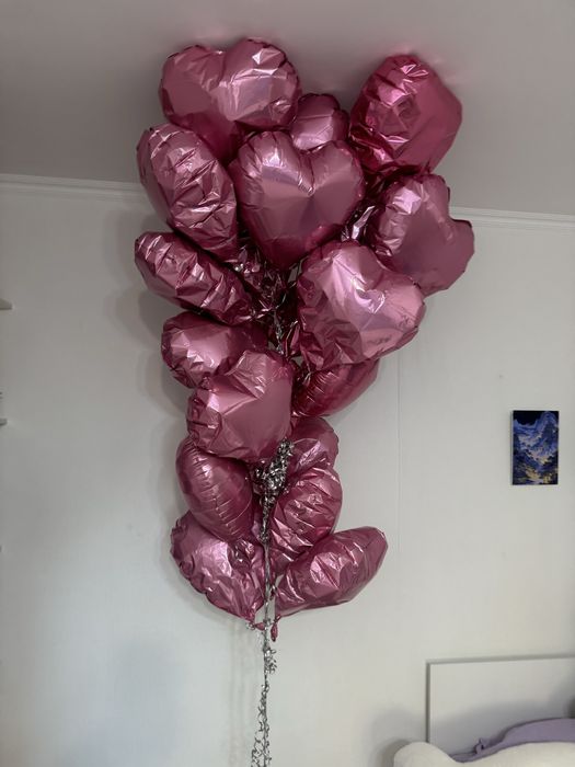 Шар в виде сепдечко розовая