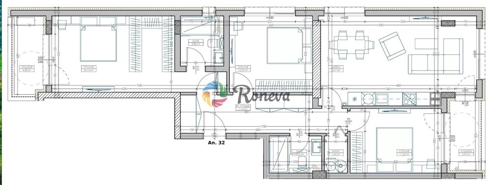 Продава се Многостаен апартамент в Варна, Младост 2 - 143 кв.м за 1154 €/кв.м - Снимка #3