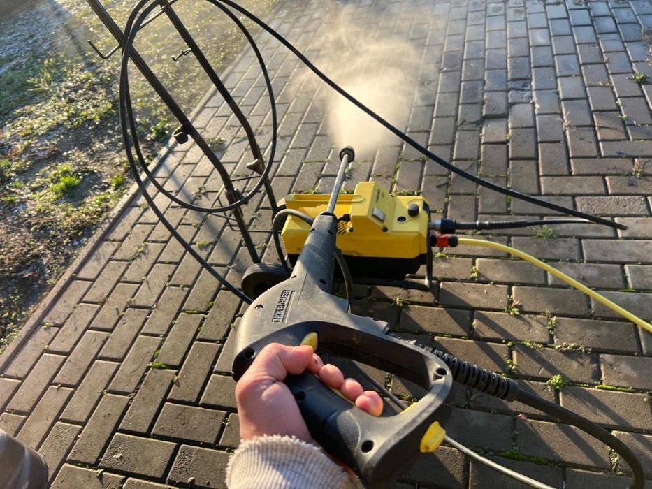 Jet Karcher Lance Inox Rotativa K 695 Presiune 140Bari Complet cu Pistol Furtun Cupla Rapida Carucior cu roti mari