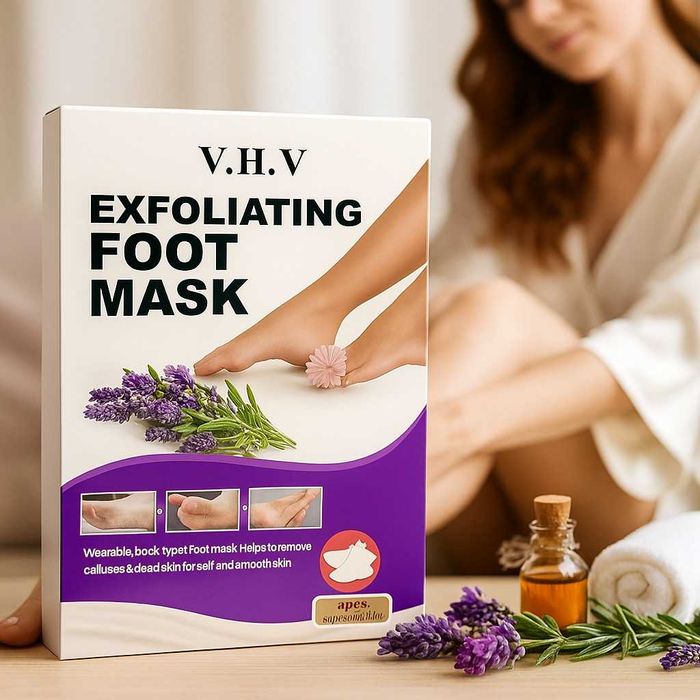 Ексфолираща маска за крака V.H.V премахва грубата кожа и мазолите само