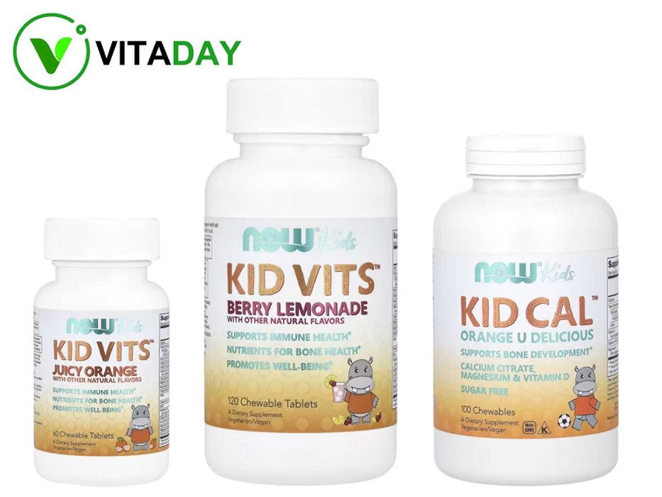 NOW Foods Kids Kid Vits Berry Lemonade Kid Cal Orange