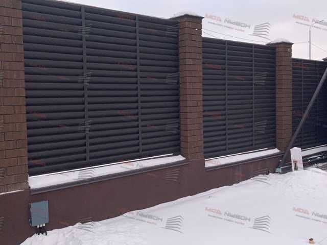 Забор жалюзи горизонтальный