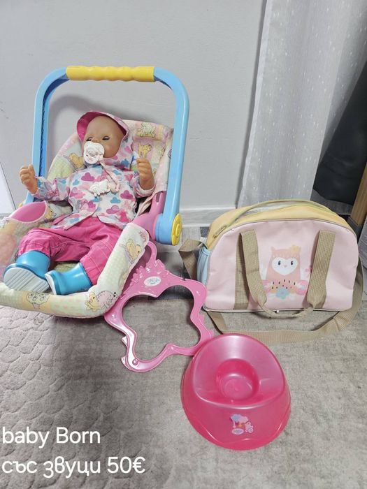 Детска количка за кукли с бебе и аксесоари