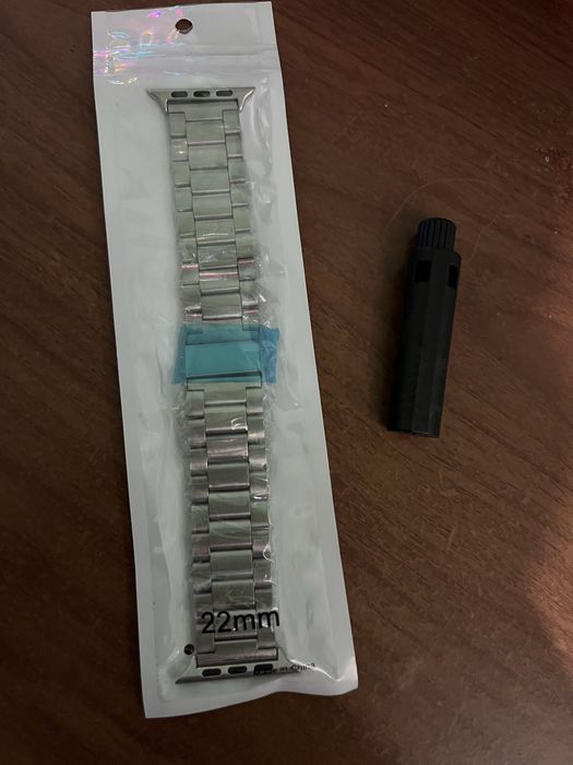 Ремешок Apple watch 22mm стальной серебристый