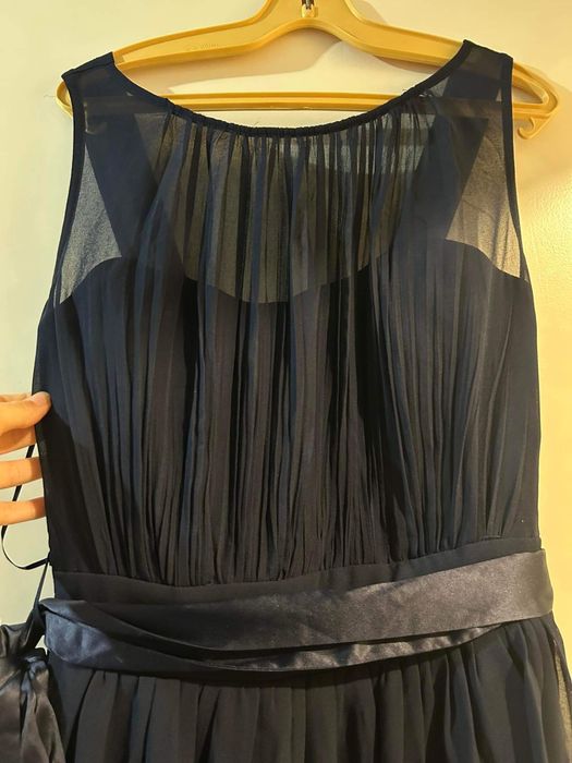 Дамска официална рокля тъмно синя