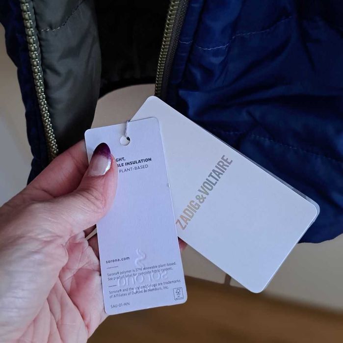 Двулицево Яке  Zadig & Voltaire (Задиг и Волтер) с етикет -  104 см.