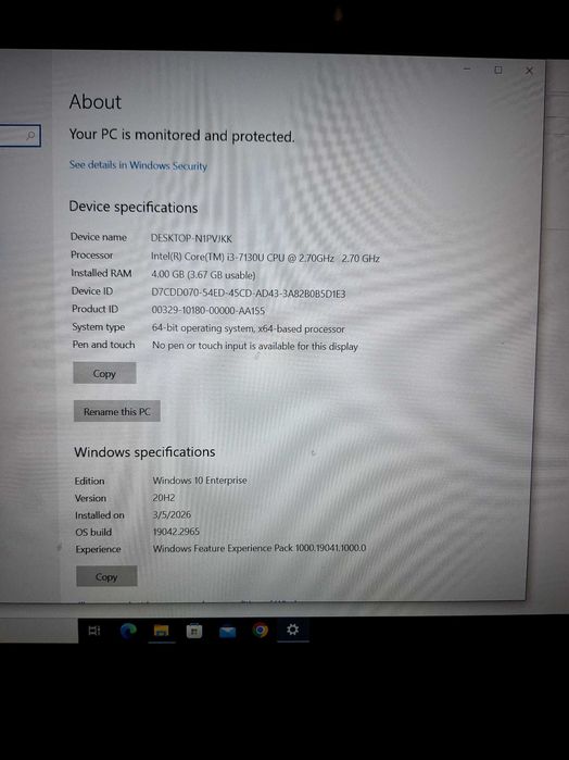 Lenovo ThinkPad Intel core i3