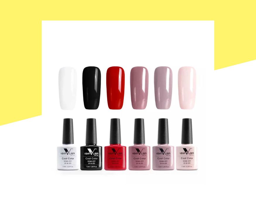 Комплект 6 броя UV/LED гел лакове VENALISA – 7,5 мл.