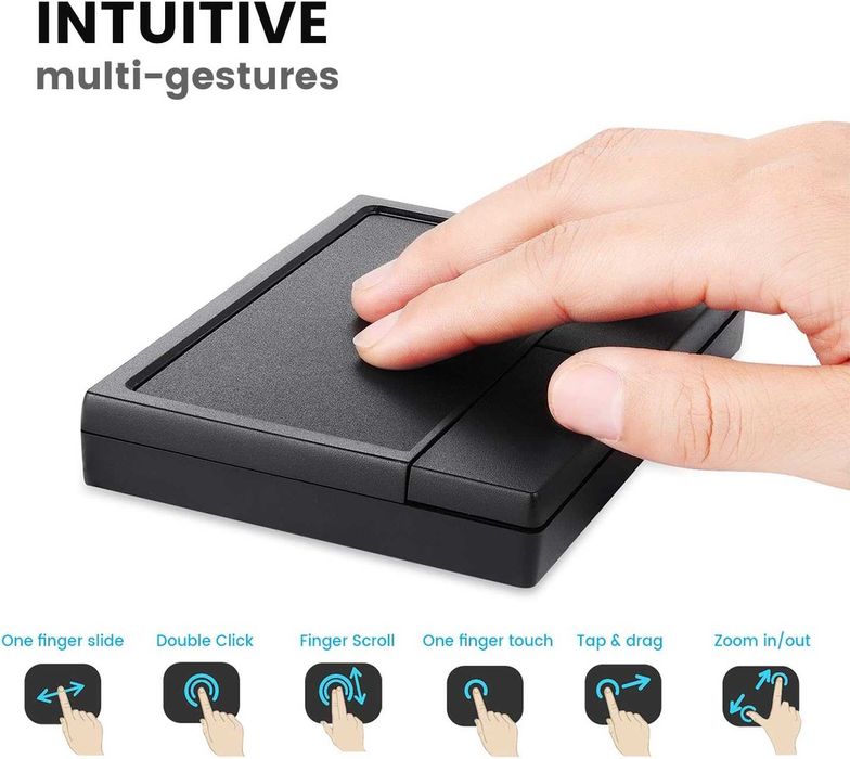 Perixx PERIPAD-Безжичен тъчпад за Windows 7, 8, 10 и по-нови версии