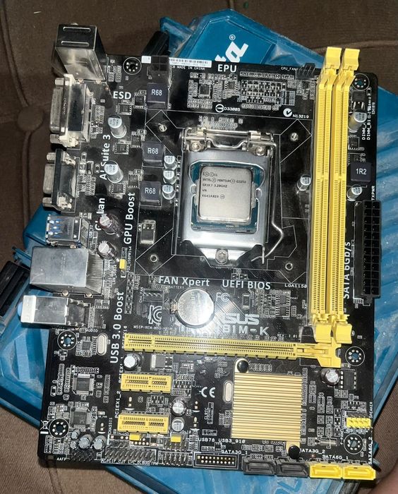 мать asus h81m-k 1150 сокет
проц intel