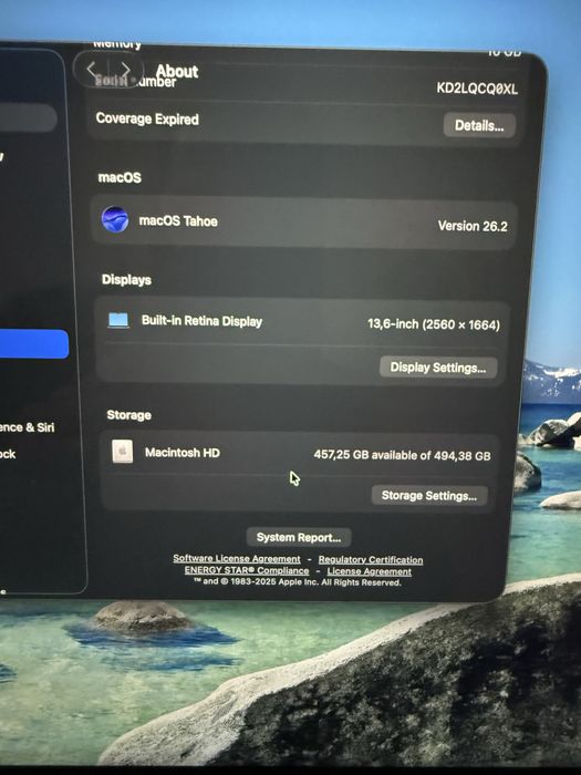 Лаптоп MacBook Air 13” M3 16GB RAM 512GB Midnight Blue ! ЧИСТО НОВ !