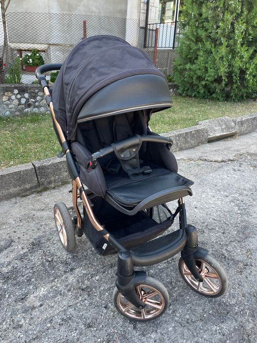 Комбинирана количка Baby Active Mommy Glossy 2в1 Black Rose Gold Limit