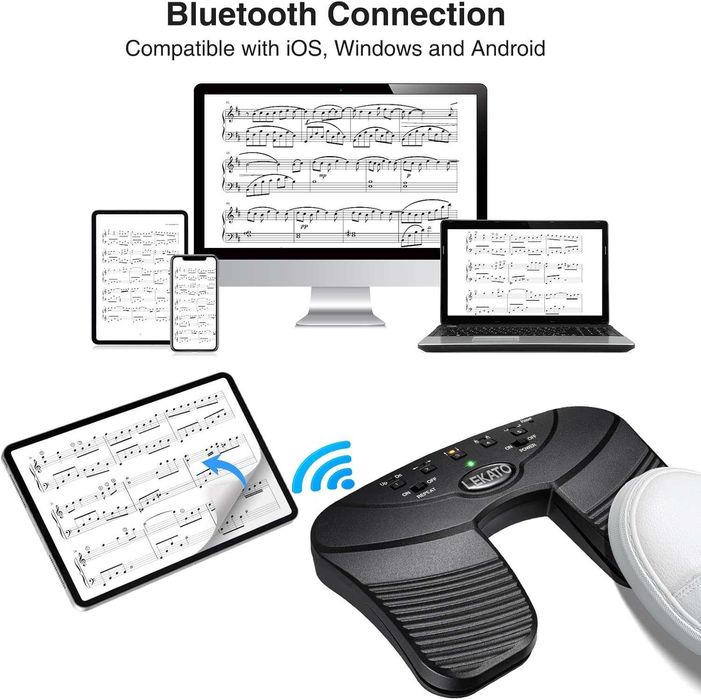 LEKATO Bluetooth педал за обръщане на страници