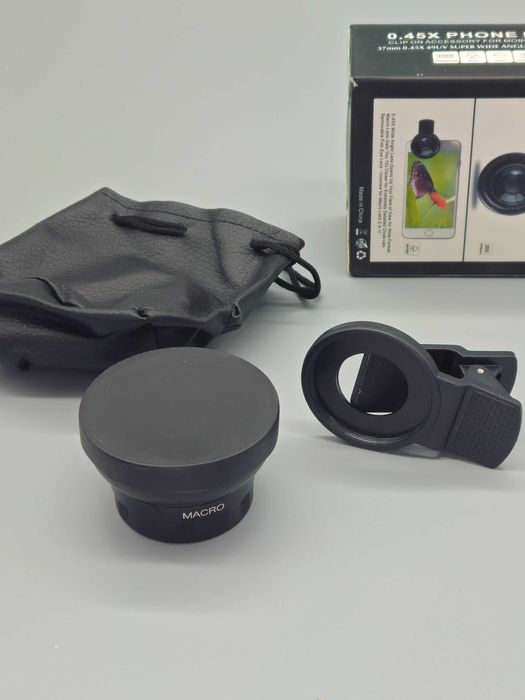 0.45X супер широкоъгълен +макро обектив за телефон с щипка (37mm,49UV)