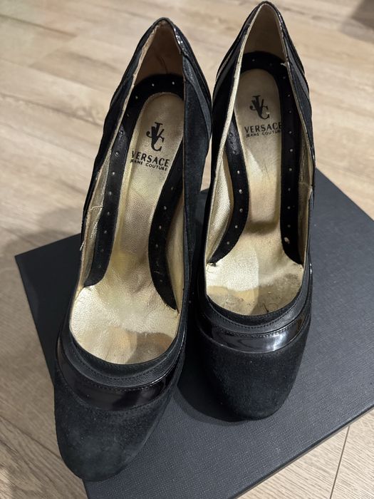 Pantofi negri Versace Jeans Coutur, 36