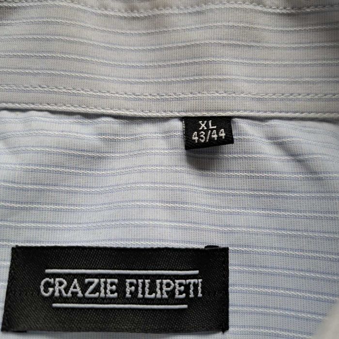 Cămașă Barbati Grazie Filipeti, Classic Fit Bleu În Dungi, XL