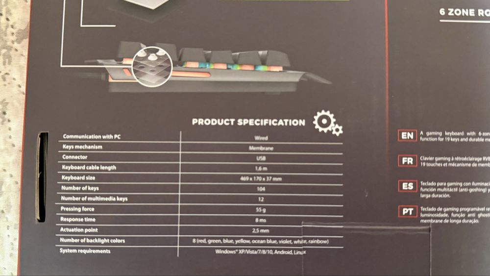 Геймъркса клавиатура GENESIS RHOD 420 RGB NKG-1234