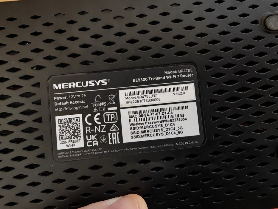 Router Wireless Mercusys  MR47BE BE9300