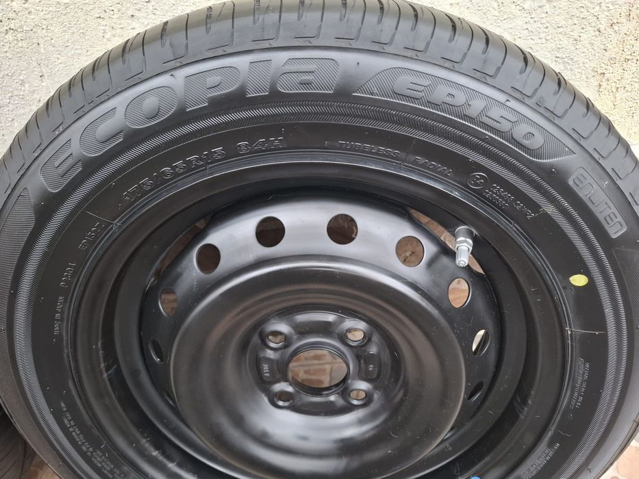 Set Jante, Cauciucuri Bridgestone, Capace NOI + TPMS Continental cadou