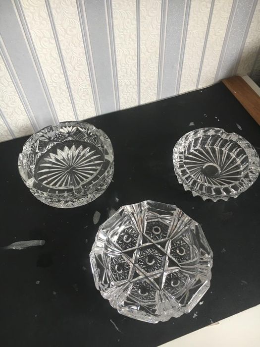 Пепельницы хрустальные