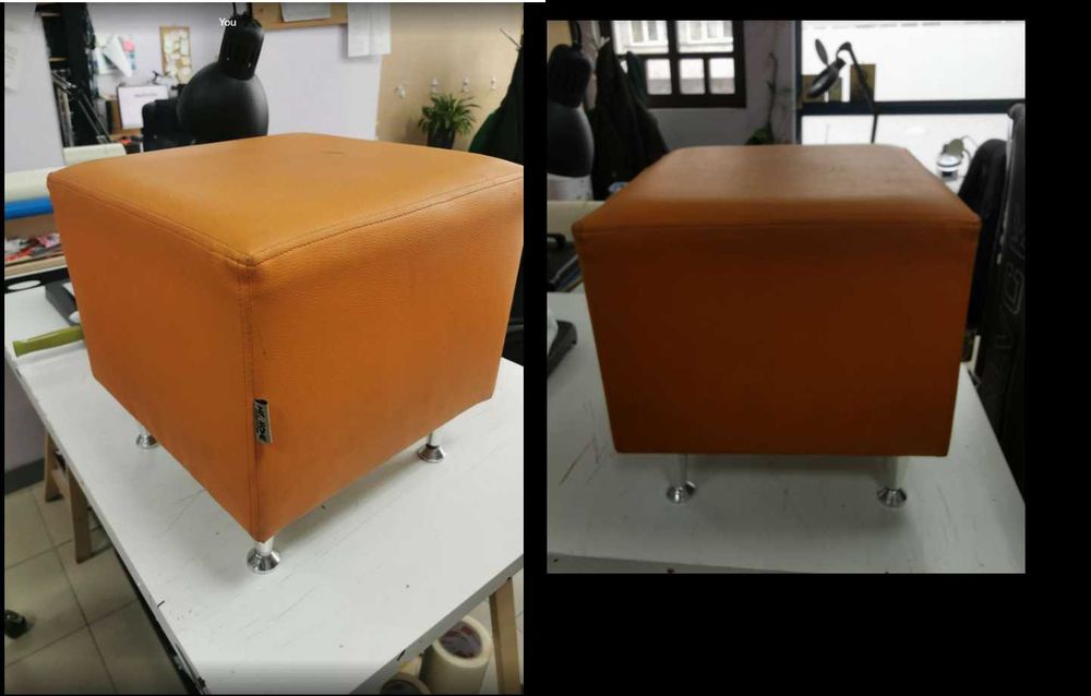 Тоалетно столче 40х40х40 см  оранжев цвят