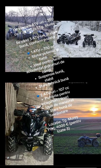 Atv 350cc 2700 euro 107 cc  700 euro 107 cc 700 euro