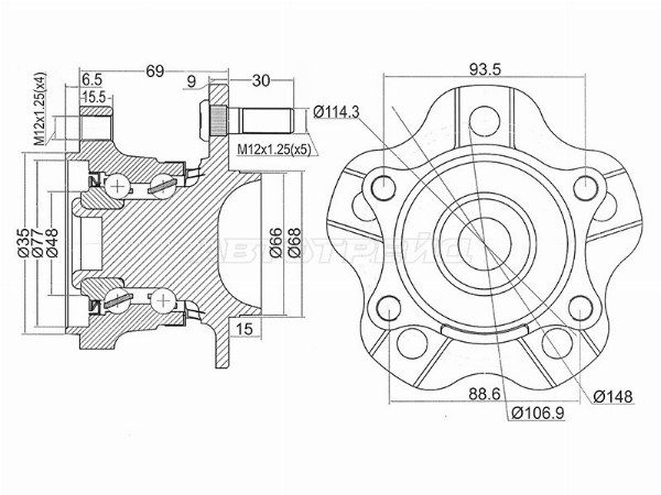 Ступичный узел Nissan Cefiro