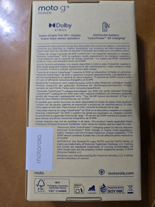 De vânzare Motorola G15 Power Nou + îmcărcător original