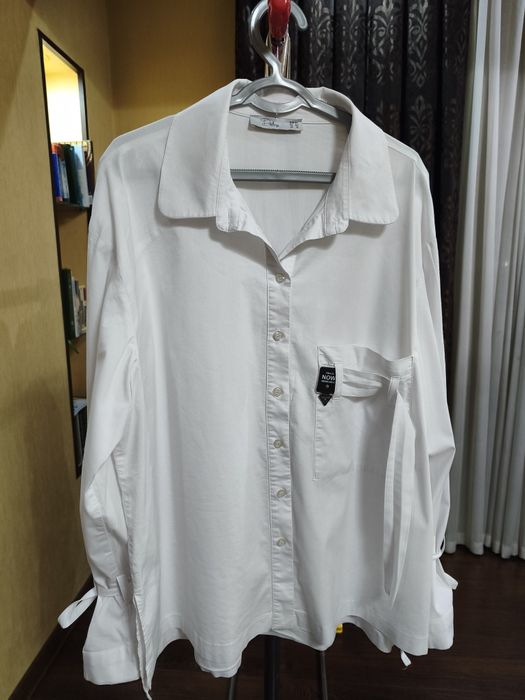 Стильная рубашка Oversize с акцентными деталями